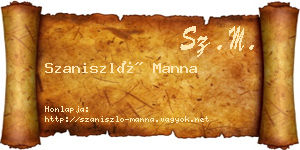 Szaniszló Manna névjegykártya